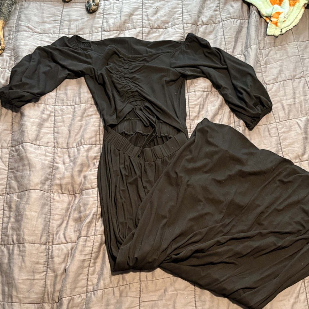 Foxblood midi dress